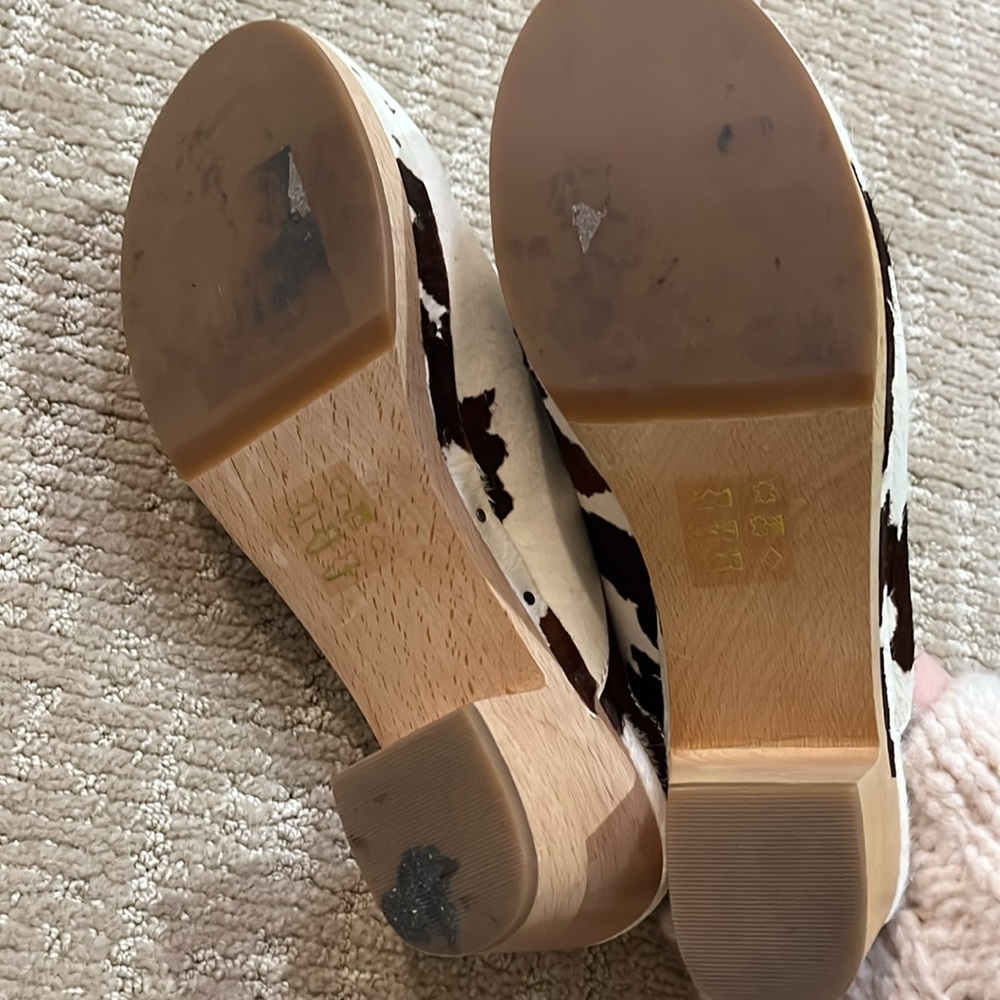 Madewell Ayana Clog in Cow Print Calf Hair Size 8 - Picture 7 of 13